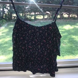 flowery layered tank top